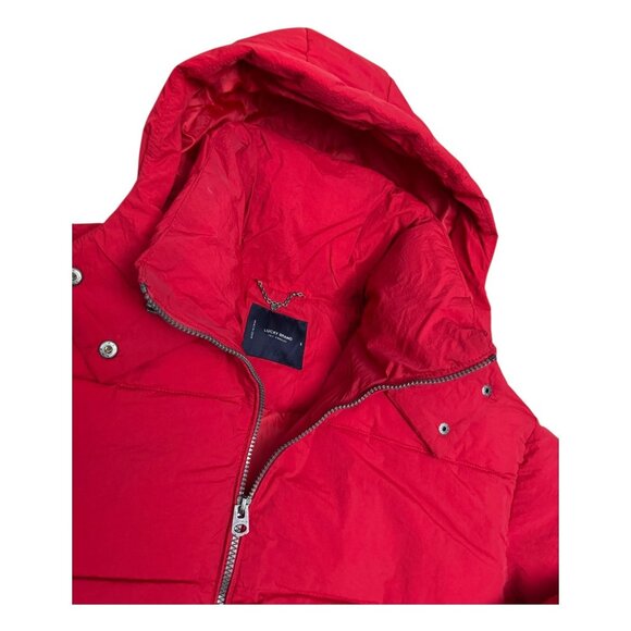 LUCKY BRAND Poly Fill Winter Puffer Parka Designer Jacket Coat Womens Small - Picture 3 of 9